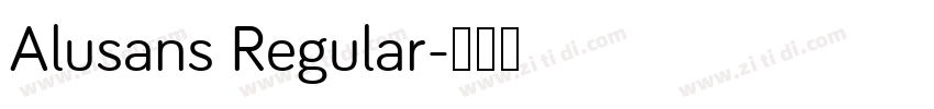 Alusans Regular字体转换